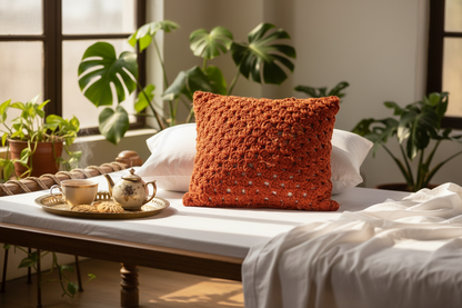 Knitsilk Recycled Sari Silk Ribbon Yarn — Super Bulky Burnt orange(50g / 30 yd)