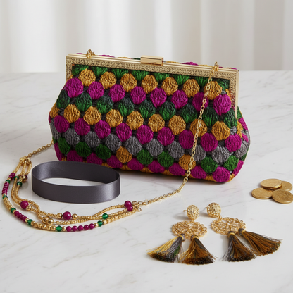 Knitsilk 3 Ply 100% Mulberry Silk Lace Weight Yarn –Green and Purple(50g / 260 Yards)