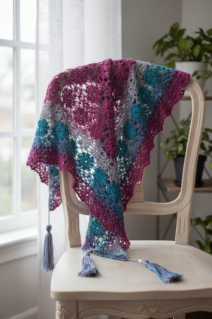 Knitsilk Silk Roving Worsted Yarn 100% Recycled & Hand-Dyed |100 gm,225 Yards | Cancun