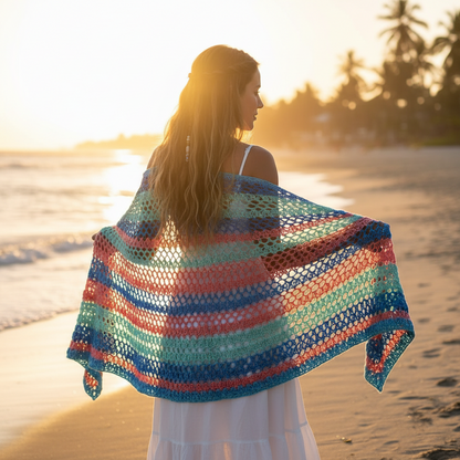 Knitsilk 3 Ply 100% Mulberry Silk Lace Weight Yarn –Rainbow(50g / 260 Yards)