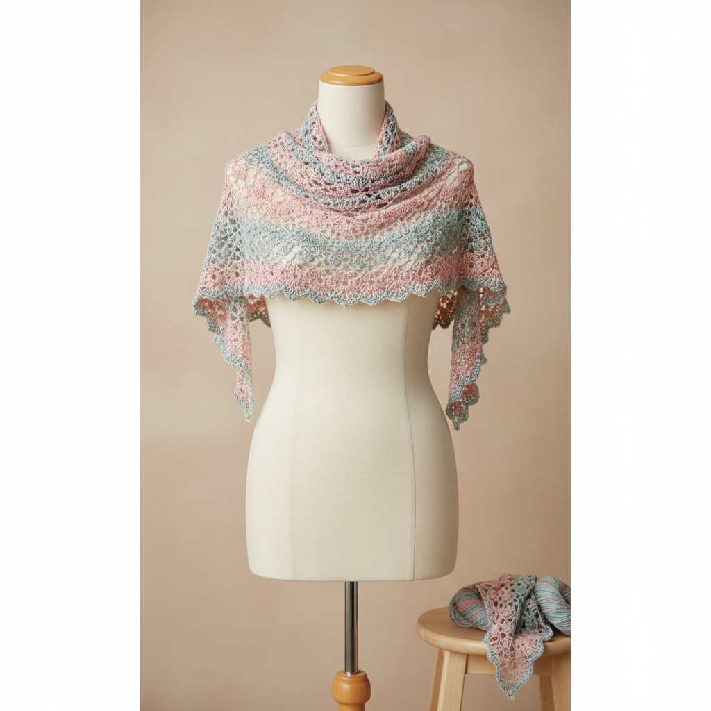 Knitsilk 3 Ply 100% Mulberry Silk Lace Weight Yarn –Tulips(50g / 260 Yards)