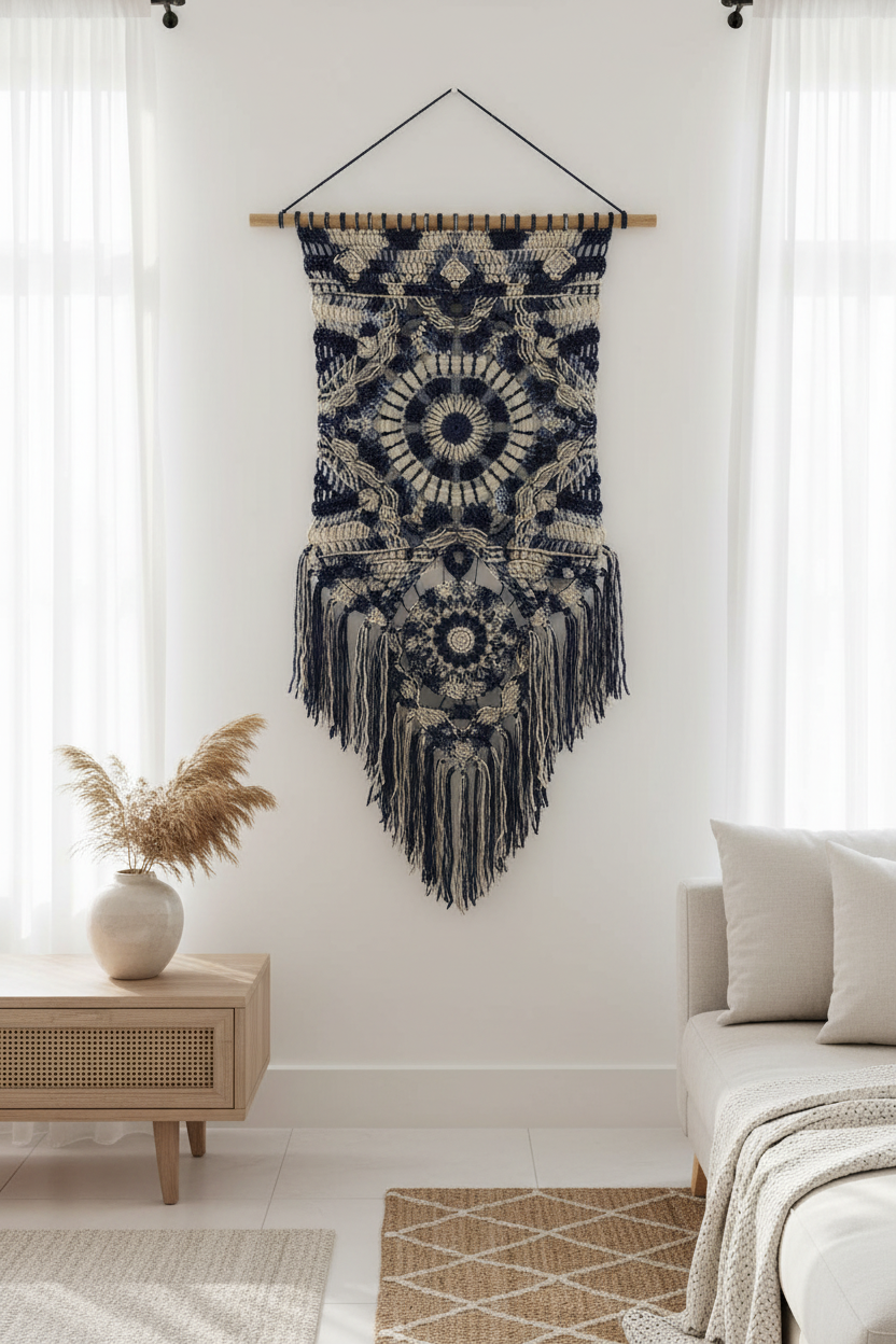 Knitsilk Recycled Shibori Sari Silk Ribbon Yarn-Black| Best for Crochet, Knitting, and Embroidery |50 GMS-30 Yards