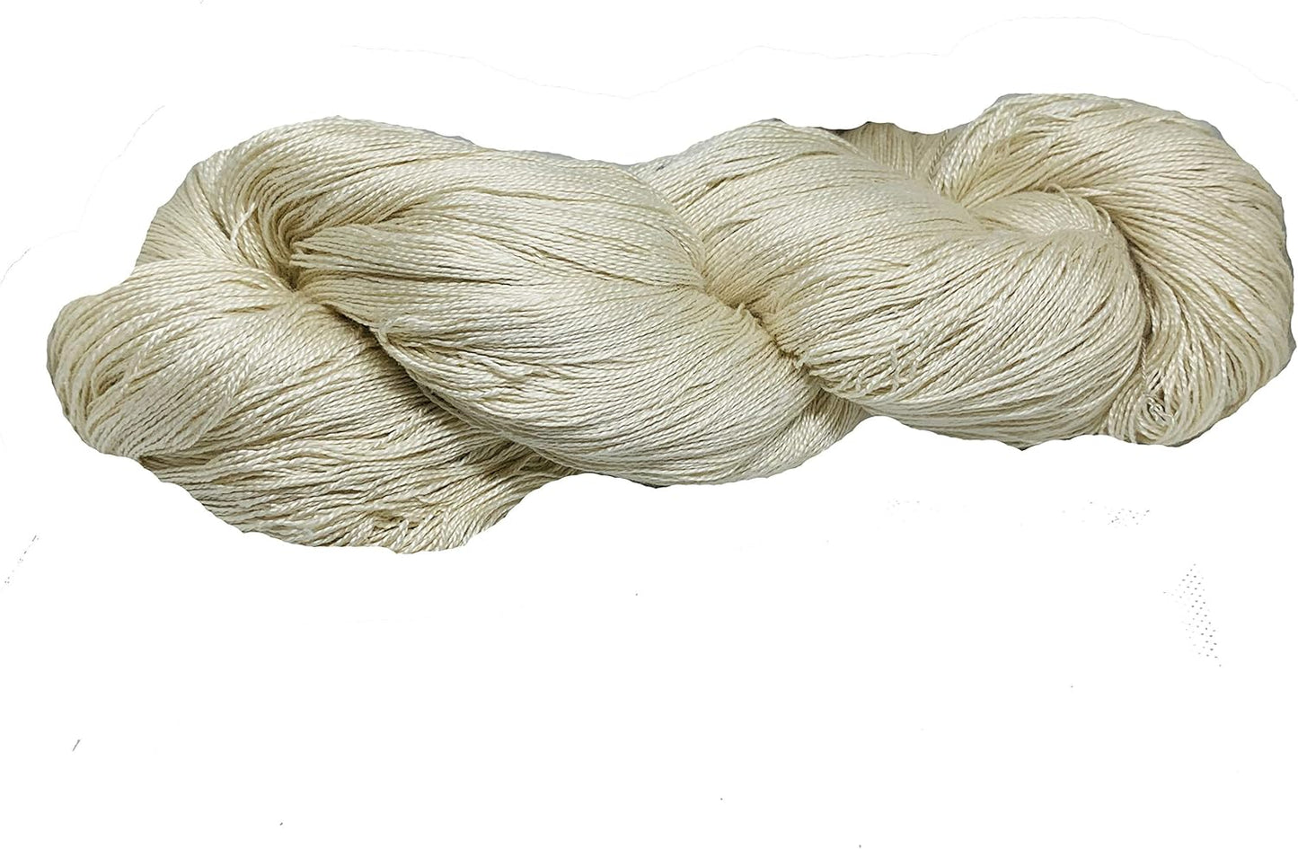 KNITSILK Silk Yarn 20/2 Undyed, 100 Grams & Approx. 1,000 Yards, Spun Natural Dyeable Mulberry