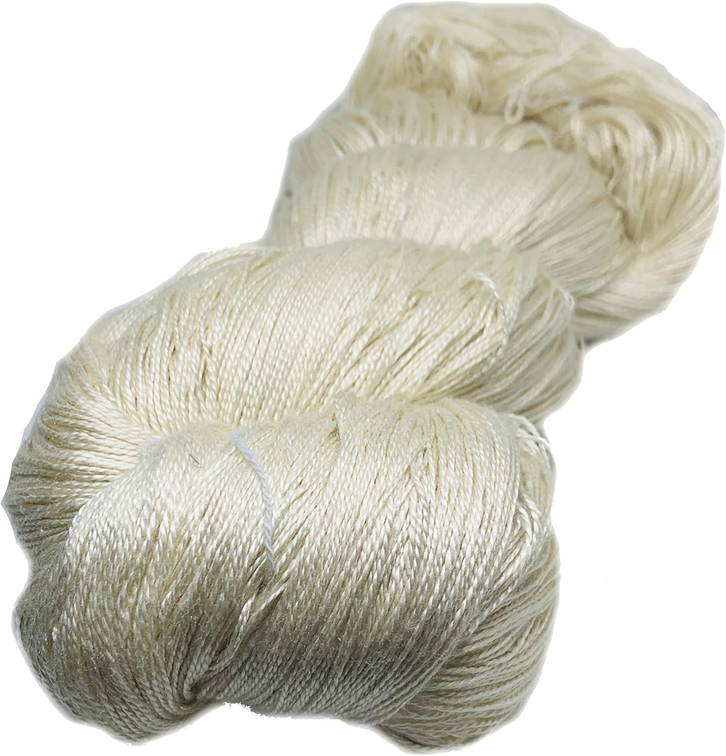 KNITSILK Silk Yarn 20/2 Undyed, 100 Grams & Approx. 1,000 Yards, Spun Natural Dyeable Mulberry