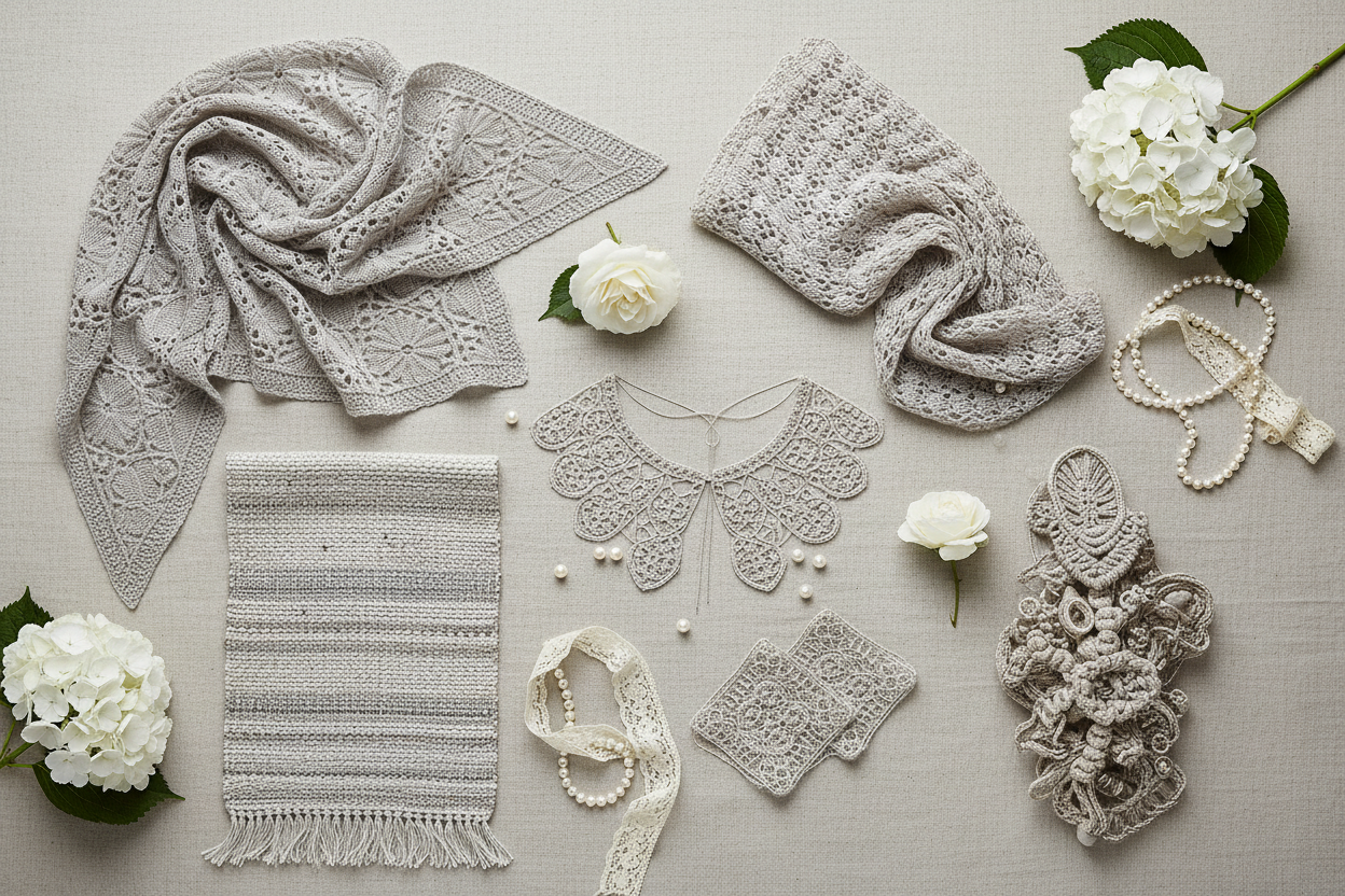 Knitsilk 3 Ply 100% Mulberry Silk Lace Weight Yarn – Silver surfer (50g / 260 Yards)