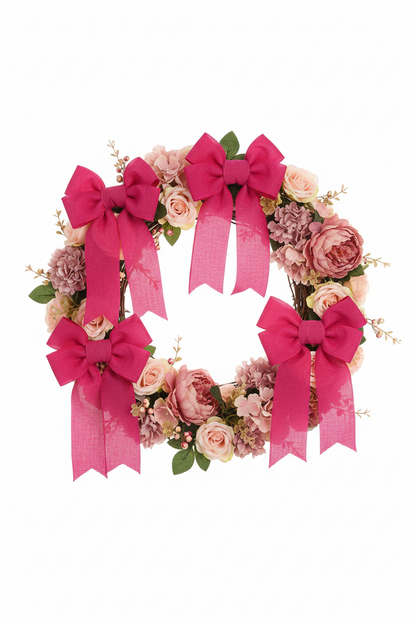 Knitsilk Luxurious Dupioni Satin Ribbon (1.5 "x 7yds x 3count), Pink Ribbon Set for Gift Wrapping, Decorating Bouquet Wrap and Crafts