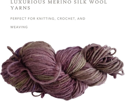 Merino Silk Blend Yarn Luxuriously Soft and Strong for Knitting and Crocheting Projects (100 Grams-225+ Yards,Niger)