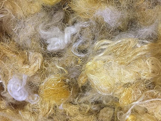 Knitsilk Throwster Silk Yarn Fiber – 100 Grams (Natural Colour, Dye-able)