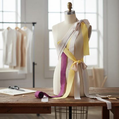 Knitsilk Luxurious Dupioni Satin Ribbon (1.5 "x 7yds x 3count), Magenta and Yellow  Ribbon Set for Gift Wrapping, Decorating Bouquet Wrap and Crafts