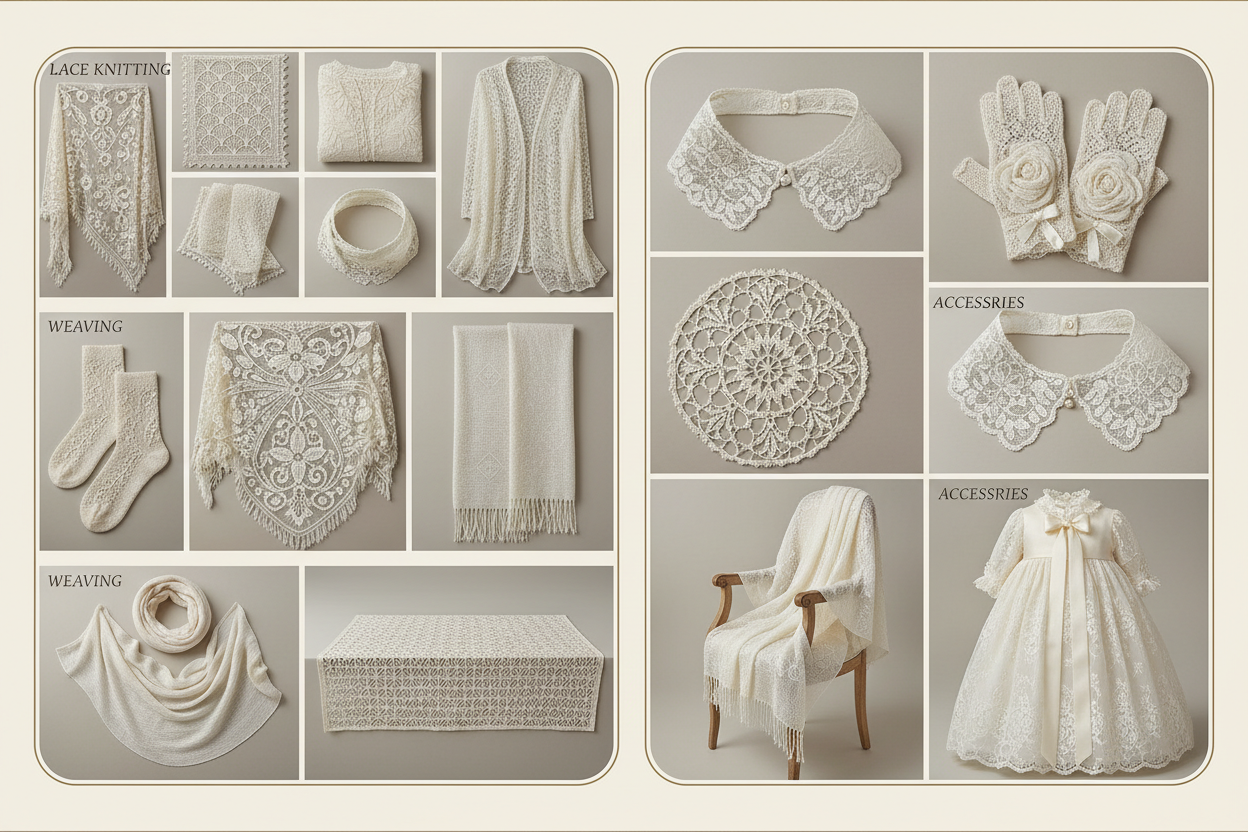 Finished Products Collage - Maharaja Silk Yarn