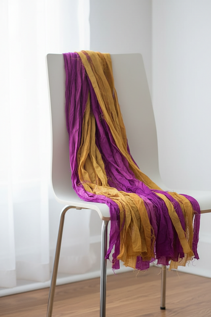 Knitsilk Super Bulky Recycled Sari Silk Ribbon Yarn | 50 GMS-25+ Yards |Radiance