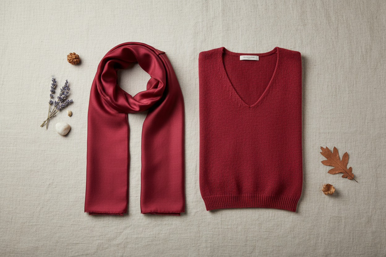 Knitsilk Super Bulky Hand Dyed Soft Sari Silk & Chiffon Ribbon Yarn, Maroon