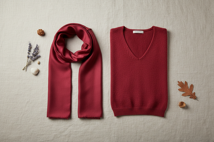 Knitsilk Super Bulky Hand Dyed Soft Sari Silk & Chiffon Ribbon Yarn, Maroon