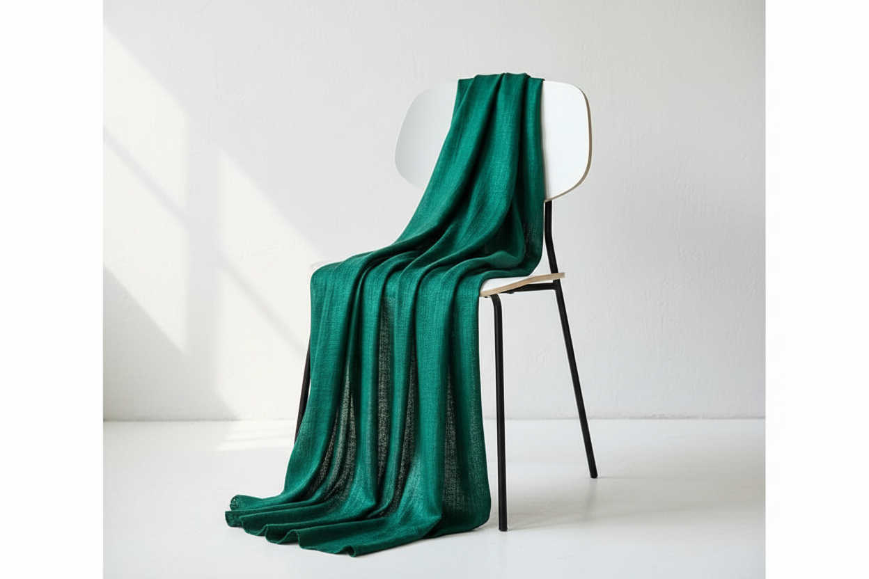 Knitsilk Super Bulky Hand Dyed Soft Sari Silk & Chiffon Ribbon Yarn, Green