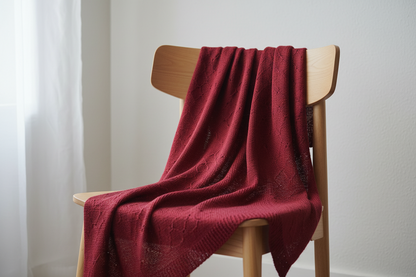 Knitsilk Super Bulky Hand Dyed Soft Sari Silk & Chiffon Ribbon Yarn, Maroon