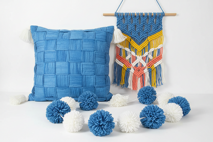 Knitsilk Recycled Sari Silk Ribbon Yarn — Super Bulky Blue (50g / 30 yd)