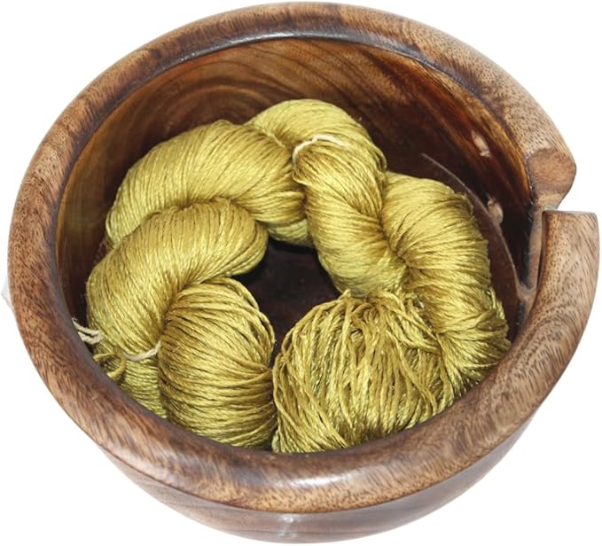 Knitsilk 3 Ply 100% Mulberry Silk Lace Weight Yarn – Golden Mustard (50g / 260 Yards)
