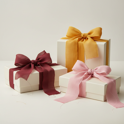 Knitsilk Luxurious Dupioni Satin Ribbon (1.5 "x 7yds x 3count), Red and Yellow  Ribbon Set for Gift Wrapping, Decorating Bouquet Wrap and Crafts