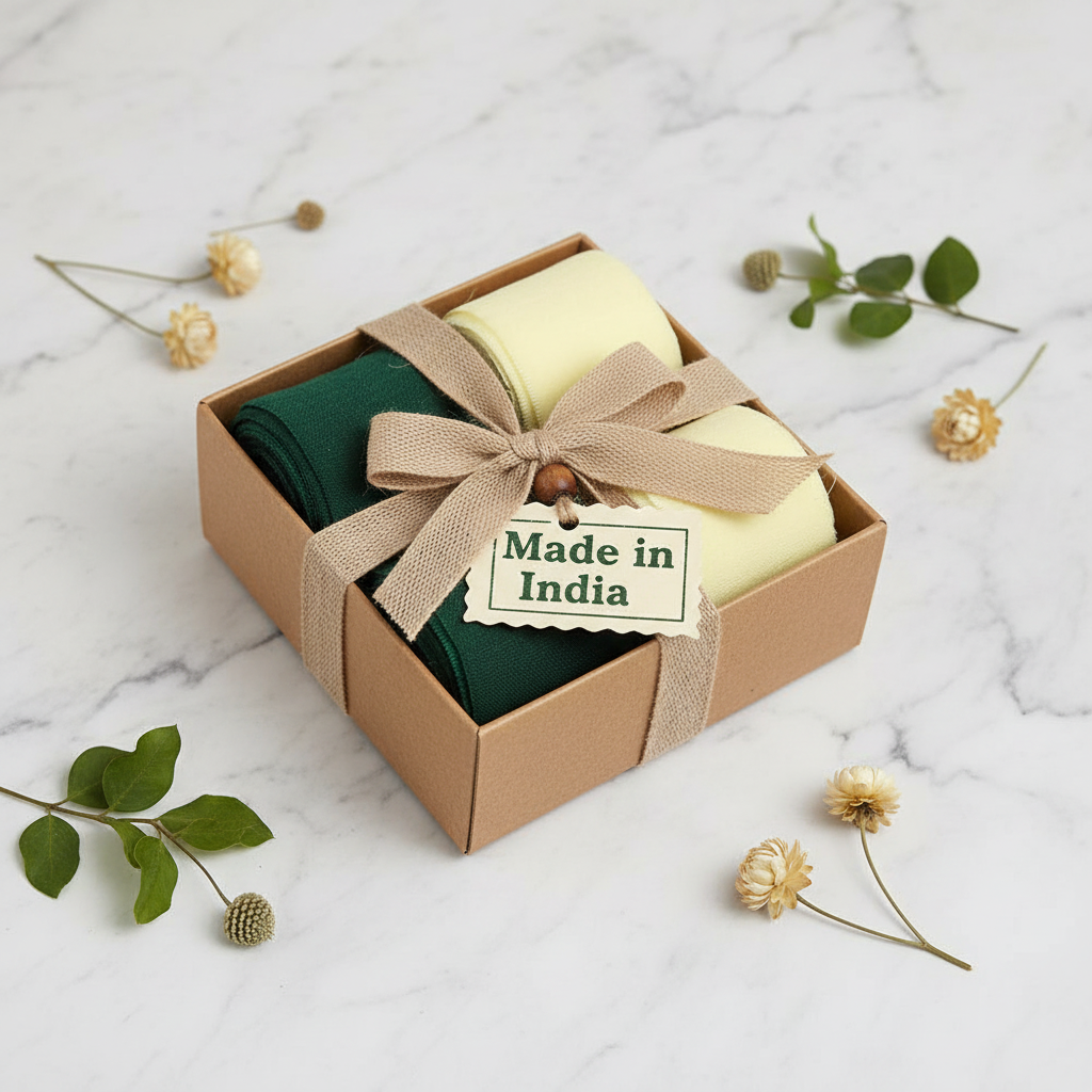 Knitsilk Luxurious Dupioni Satin Ribbon (1.5 "x 7yds x 3count), Green & Brown Ribbon Set for Gift Wrapping, Decorating Bouquet Wrap and Crafts