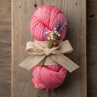 Knitsilk Silk Roving Worsted Yarn 100% Recycled & Hand-Dyed |100 gm,225 Yards | Lisbon