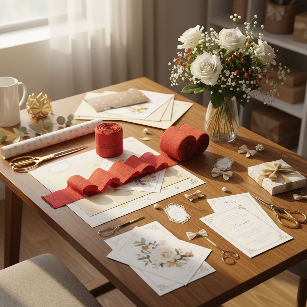 Knitsilk Luxurious Dupioni Satin Ribbon (1.5 "x 7yds x 3count), Red Ribbon Set for Gift Wrapping, Decorating Bouquet Wrap and Crafts