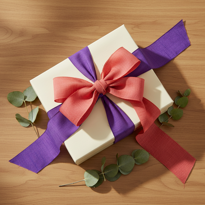 Knitsilk Luxurious Dupioni Satin Ribbon (1.5 "x 7yds x 3count), Purple & Red Ribbon Set for Gift Wrapping, Decorating Bouquet Wrap and Crafts