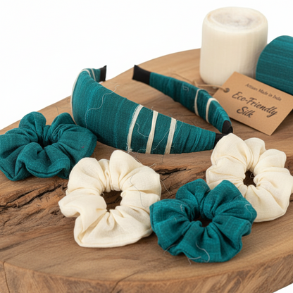 Knitsilk Luxurious Dupioni Satin Ribbon (1.5 "x 7yds x 3count), Blue & Green Ribbon Set for Gift Wrapping, Decorating Bouquet Wrap and Crafts