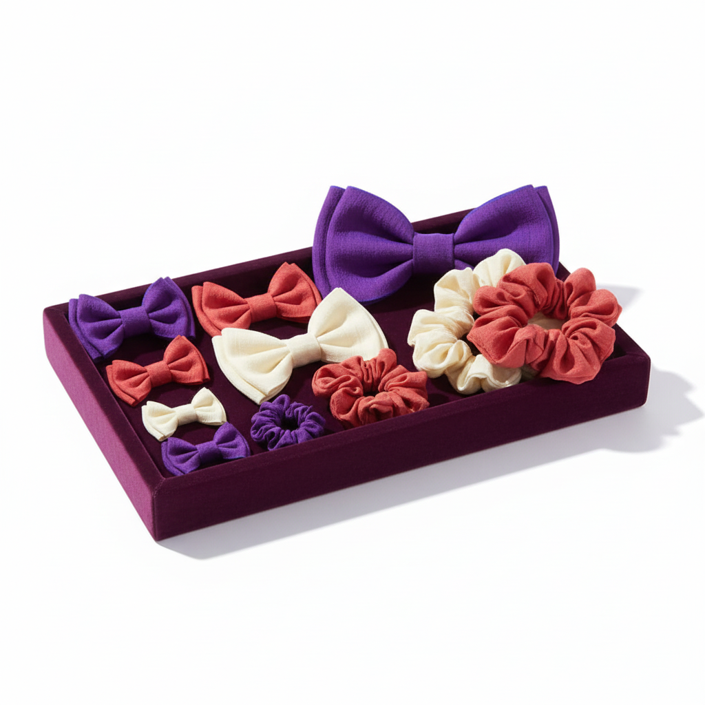 Knitsilk Luxurious Dupioni Satin Ribbon (1.5 "x 7yds x 3count), Purple & Red Ribbon Set for Gift Wrapping, Decorating Bouquet Wrap and Crafts