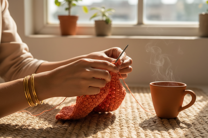 Knitsilk Recycled Sari Silk Ribbon Yarn — Super Bulky Orange (50g / 30 yd)