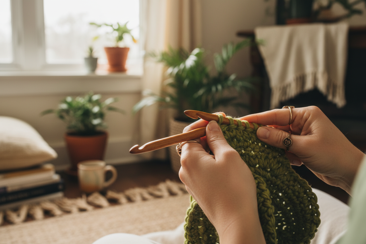 Knitsilk Super Bulky Recycled Sari Silk Ribbon Yarn | 50 GMS-25+ Yards |Olive Green