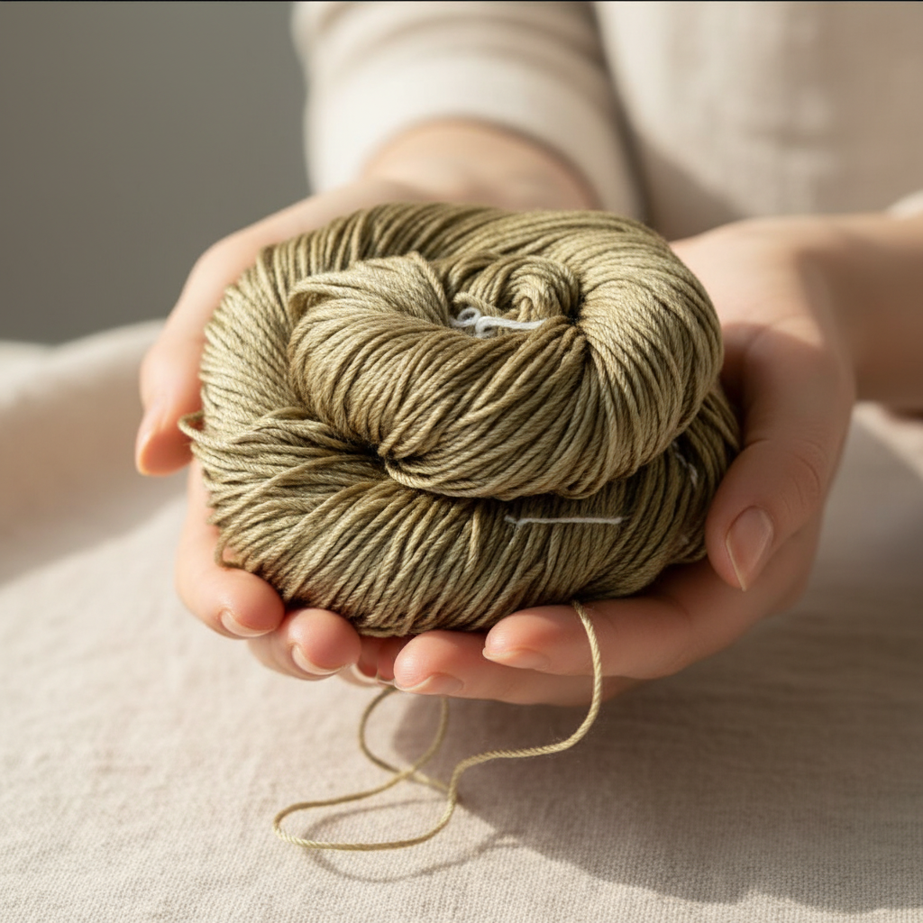 Knitsilk 3 Ply 100% Mulberry Silk Lace Weight Yarn –Beige(50g / 260 Yards)