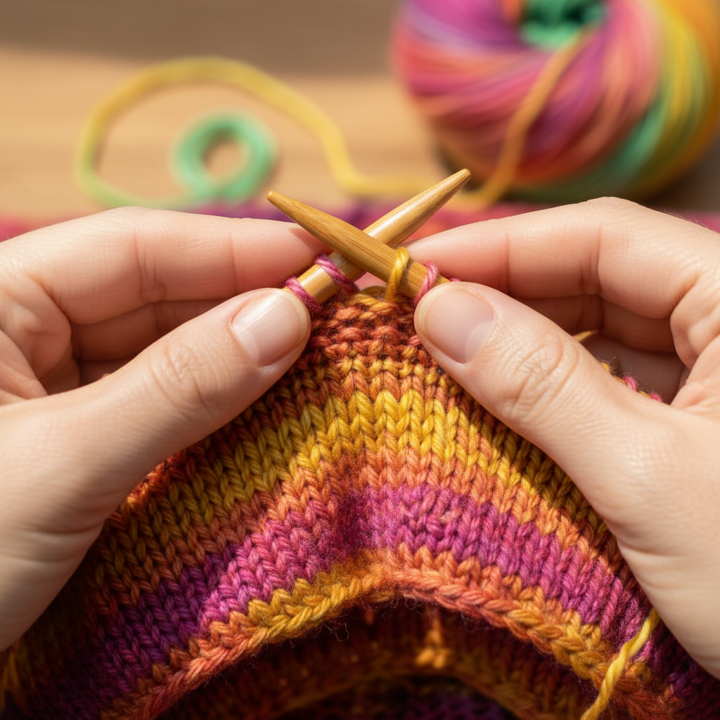 Knitsilk Silk Roving Worsted Yarn 100% Recycled & Hand-Dyed |100 gm,225 Yards | Rio