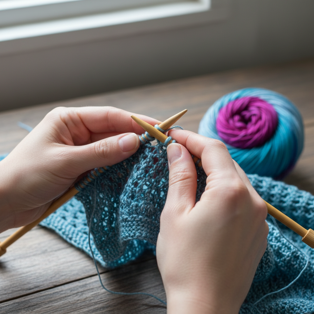 Knitsilk Silk Roving Worsted Yarn 100% Recycled & Hand-Dyed |100 gm,225 Yards | Cancun