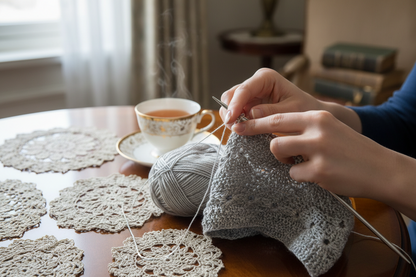 Knitsilk 3 Ply 100% Mulberry Silk Lace Weight Yarn – Silver surfer (50g / 260 Yards)