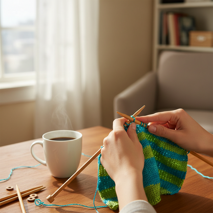 Knitsilk 3 Ply 100% Mulberry Silk Lace Weight Yarn –Green(50g / 260 Yards)