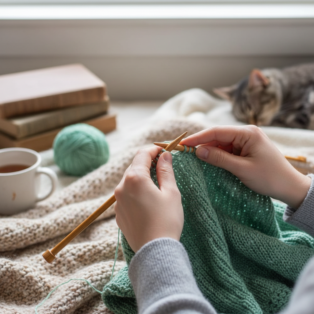 Knitsilk 3 Ply 100% Mulberry Silk Lace Weight Yarn –Dark Green(50g / 260 Yards)