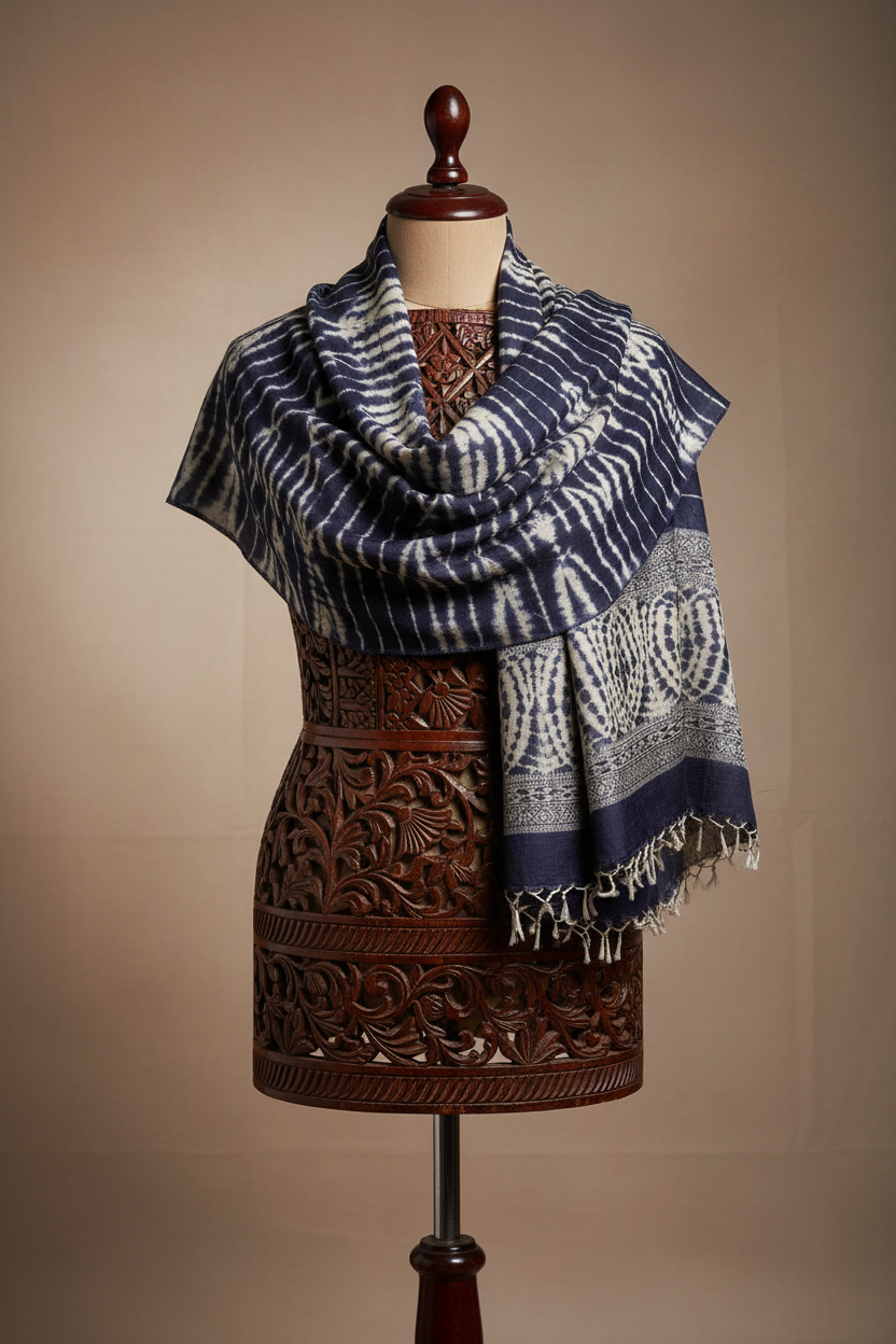 Knitsilk Recycled Shibori Sari Silk Ribbon Yarn-Black| Best for Crochet, Knitting, and Embroidery |50 GMS-30 Yards