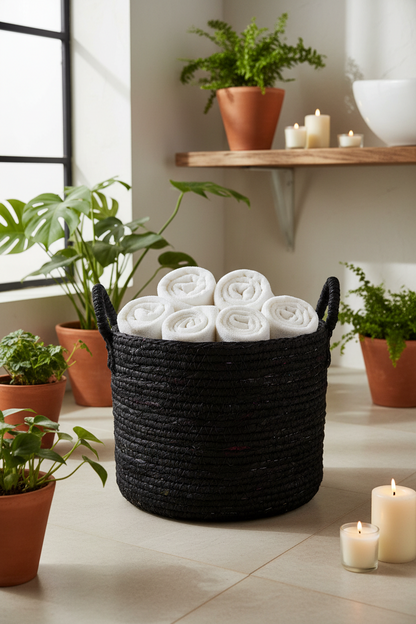 Knitsilk Recycled Sari Silk Ribbon Yarn — Super Bulky Black(50g / 30 yd)