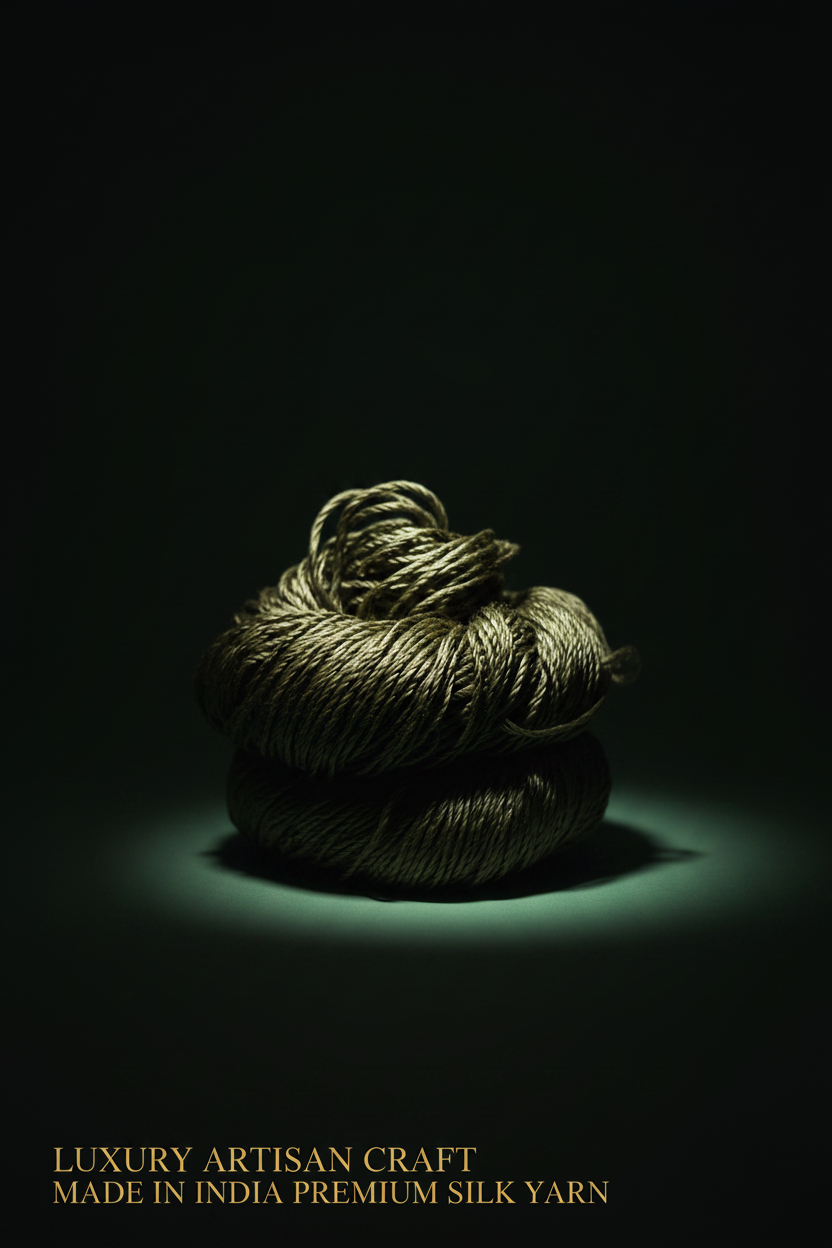 Knitsilk 3 Ply 100% Mulberry Silk Lace Weight Yarn – Olive(50g / 260 Yard