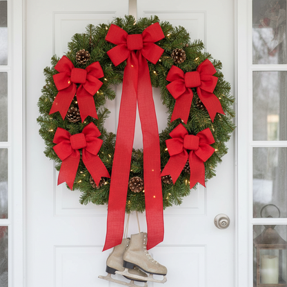 Knitsilk Luxurious Dupioni Satin Ribbon (1.5 "x 7yds x 3count), Dark Red Ribbon Set for Gift Wrapping, Decorating Bouquet Wrap and Crafts