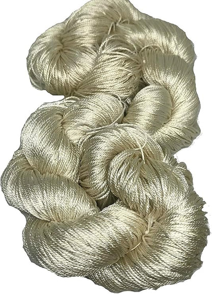 Knitsilk 3 Ply 100% Mulberry Silk Lace Weight Yarn – Ivory (50g / 260 Yards)