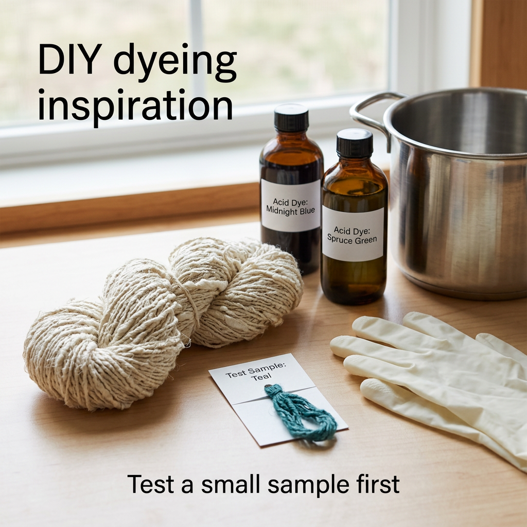 DIY dyeing preparation inspiration for off white recycled sari silk yarn; test a small sample first.