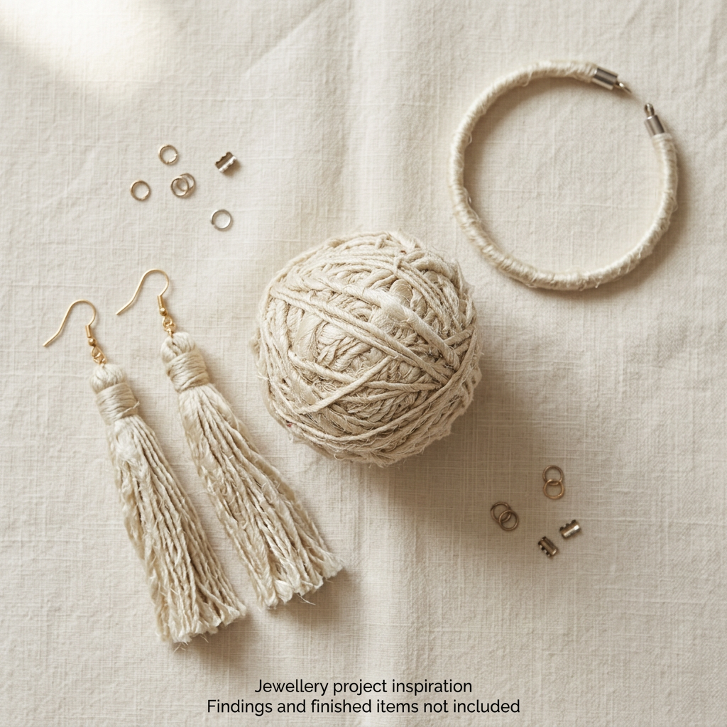 Sari silk tassel earrings and wrapped bangle inspiration; findings and finished items not included.