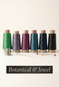 KnitSilk six-cone silk-cotton thread collection captioned Botanical & Jewel