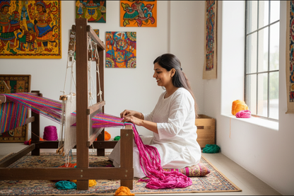 Knitsilk Recycled Sari Silk Ribbon Yarn — Super Bulky Pink (50g / 30 yd)