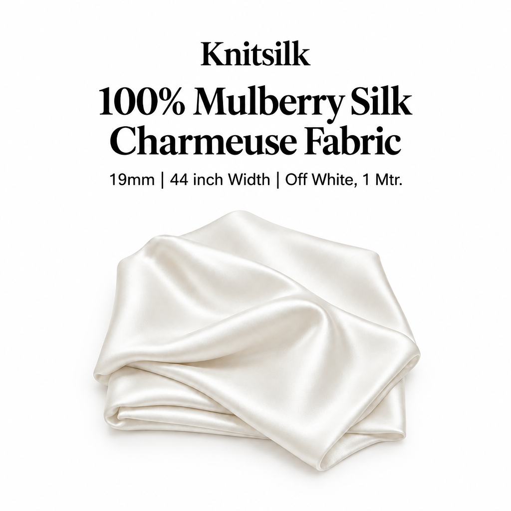 KnitSilk 19mm Off White 1-meter Charmeuse main image