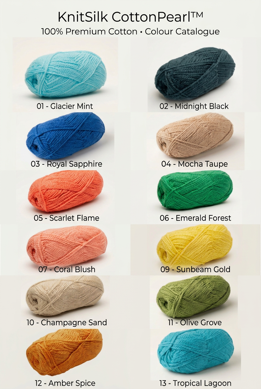 KnitSilk CottonPearl twelve-colour catalogue without wraps