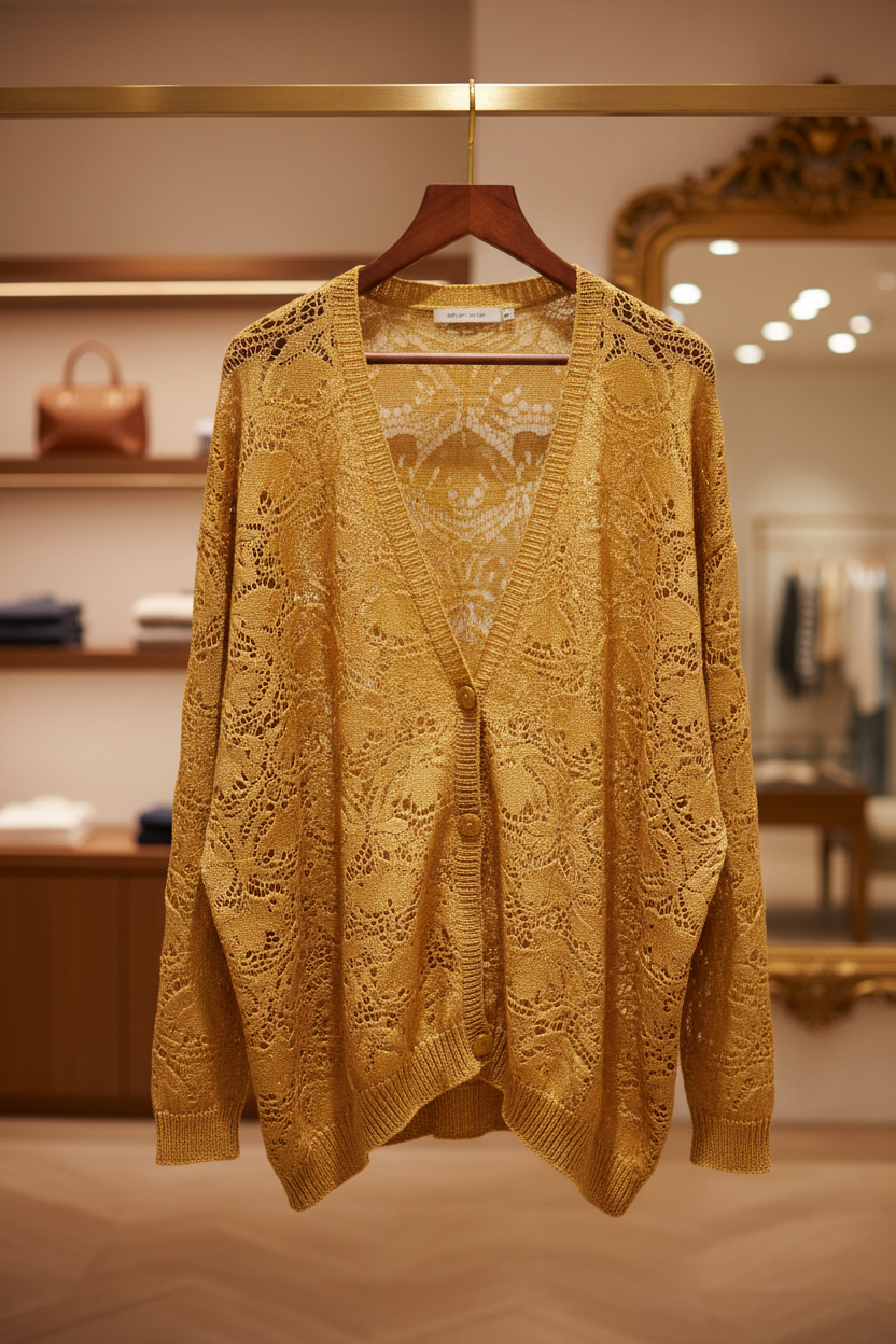 Knitsilk 3 Ply 100% Mulberry Silk Lace Weight Yarn –Golden mustard(50g / 260 Yards)