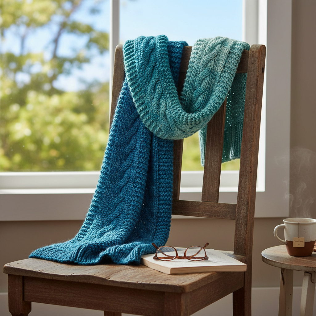 Knitsilk 3 Ply 100% Mulberry Silk Lace Weight Yarn –Sky Blue(50g / 260 Yards)