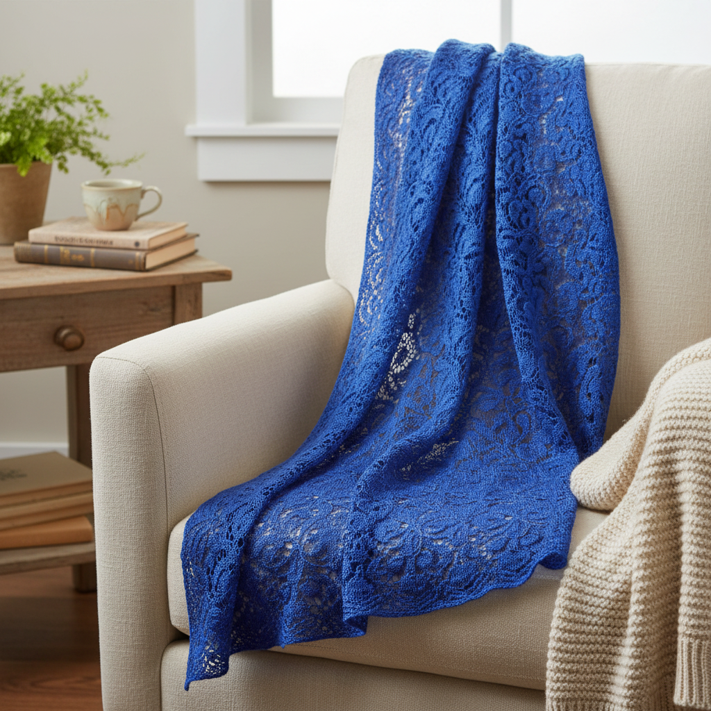 Knitsilk 3 Ply 100% Mulberry Silk Lace Weight Yarn – Royal Blue(50g / 260 Yards)